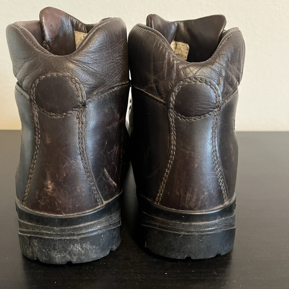 LL Bean Cresta Leather Hiking Boots Men's 12M Gore-tex Vibram Sole Romania Work - Picture 3 of 11